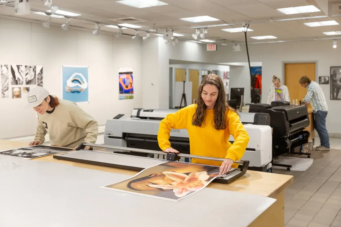 Students using the Light Works studio.